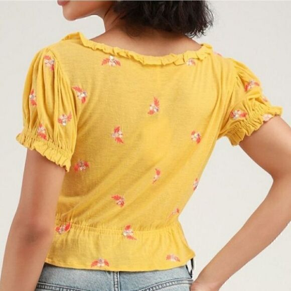 NEW $78 Free People Full Bloom Top Sun Drop Small - Picture 10 of 16